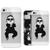 Gangnam Style Pattern Back Cover For iPhone 4S - White