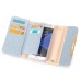 Glittering Powder Detachable Magnetic PU Leather Chain Handbag Folio Case With Card Slots for Samsung Galaxy S7 - Blue