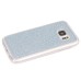 Glittering Powder Detachable Magnetic PU Leather Chain Handbag Folio Case With Card Slots for Samsung Galaxy S7 - Blue
