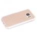 Glittering Powder Detachable Magnetic PU Leather Chain Handbag Folio Case With Card Slots for Samsung Galaxy S7 - Rose gold