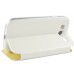 Golden Beach Grain Double Window Smart View Flip Leather Case Cover for Samsung Galaxy S3 - White