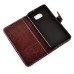 Grid Design Magnetic Stand Leather Card Holder Wallet Case For Samsung Galaxy S6 Edge Plus - Brown