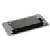 Grid Pattern Glass Back Panel Back Cover for iPhone 4 - Black / White