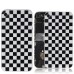 Grid Pattern Glass Back Panel Back Cover for iPhone 4 - Black / White