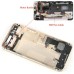 High Quality Metal iPhone 5 Back Cover Housing Assembly With Middle Frame Bezel And Other Parts - Gold