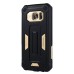 Hole Position Protection Knight TPU + PC Case for Samsung Galaxy S7 - Black/Gold