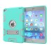 Hybrid Silicone and Plastic Protective Case with Touch Screen Film for iPad Pro 9.7 inch /ipad 6 - Mint green/Grey
