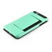Impact Resistant Wallet Case Card Slot Shell Shockproof Hard TPU And PC Back Cover For iPhone 5 / 5s - Green
