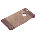 Jeans Cloth Splicing Leather Hard Back PC Shell Case Cover for iPhone 6/6s Plus - Brown