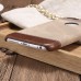 Jeans Cloth Splicing Leather Hard Back PC Shell Case Cover for iPhone 6/6s Plus - Brown