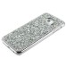 Jelly Color Bling Rhinestone Inlaid Electroplated Hard Case for Samsung Galaxy S6 Edge - Silver