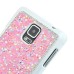 Jelly Color Bling Rhinestone Inlaid Hard Case for Samsung Galaxy Note 4 - Pink