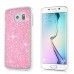 Jelly Color Bling Rhinestone Inlaid Hard Case for Samsung Galaxy S6 Edge - Pink