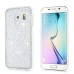 Jelly Color Bling Rhinestone Inlaid Hard Case for Samsung Galaxy S6 Edge - White