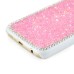 Jelly Color Bling Rhinestone Inlaid Hard Case for Samsung Galaxy S6 G920 - Pink