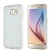 Jelly Color Bling Rhinestone Inlaid Hard Case for Samsung Galaxy S6 G920 - White