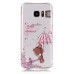 LED Flash Incoming Call Transparent Diamond Holding Umbrella Bear TPU Blink Back Case Cover for Samsung Galaxy S7 Edge