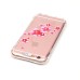 LED Flash Incoming Call Transparent Diamond Pink Flower Heart TPU Blink Back Case Cover for iPhone 6 / 6s Plus