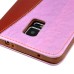 Lace Magnetic Flip Leather Case with Strap and Card Slots for Samsung Galaxy Note 4 - Pink