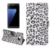 Leopard Design Magnetic Stand Flip Leather Case for Samsung Galaxy Note 7 - White