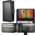 Litchi Grain Magnetic Wallet Style Leather Case with Card Slot Holder for Samsung Galaxy Note 3 - Black