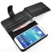Litchi Grain Magnetic Wallet Style Leather Case with Card Slot Holder for Samsung Galaxy S4 i9500 - Black