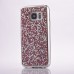 Luxury Bling Rhinestone Transparent Clear TPU Back Case Cover for Samsung Galaxy S7 G930 - Pink/Silver