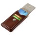 Luxury Card Holder Up-Down Open Flip PU Leather Magnetic Closure Bag Pouch Case For Samsung Galaxy S6 / S6 Edge/S5 / S4 / S3 - Brown