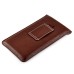 Luxury Card Holder Up-Down Open Flip PU Leather Magnetic Closure Bag Pouch Case For iPhone 6 Plus Samsung Galaxy Note 5 / 3 / 4 - Brown
