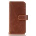 Luxury Crazy Horse Leather Case Wallet With Card Holder for iPhone 7 - Dark brown