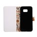 Luxury Detachable Crazy Horse Leather Case Wallet With Card Holder for Samsung Galaxy S7 G930 - White Floral Print