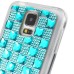 Luxury Diamond Rhinestone Gem Snap On TPU Hard Back Case Cover For Samsung Galaxy S5 G900 - Big Gem Blue