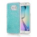 Luxury Diamond Rhinestone Gem Snap On TPU Hard Back Case Cover For Samsung Galaxy S6 Edge - Small Gem Blue