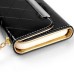Luxury Grid Pattern Shoulder Bag Style Leather Flip Case with Card Slot for iPhone 6 4.7 inch - Black