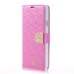 Luxury Magnetic Flip Stand Leather Case with Card Slot for Samsung Galaxy Note 3 - Magenta