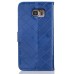 Luxury Metal Button PU Leather Folio Stand Case With Card Slots for Samsung Galaxy Note 5 - Blue