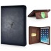 Luxury PU Leather Case With Kickstand Hand Strap Flip Cover For Apple iPad Mini 1 / 2 / 3 - Dark Blue