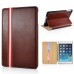 Luxury PU Leather Stripe Flip Stand Card Slot Case Cover For iPad Mini1/2/3 - Brown