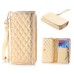 Luxury PU Leather Wallet Flip Cover Pouch Case for iPhone 5/5S/5C iPhone 4/4S - Gold