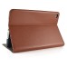 Luxury Pull- Up PU Leather Wake/Sleep Dormancy Flip Stand Case With Card Slots For iPad Mini 4 - Brown