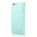 Luxury Rhinestone Magnetic Flip Stand Leather Case with Card Slot for iPhone 6 Plus - Green.