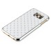 Luxury Shiny Diamond Rhinestone Studded Plating Hard Protective Case For Samsung Galaxy S6 G920- White