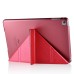Luxury Transformers Design Slim Folio Leather Smart Cover Case With Wake / Sleep Function For iPad Mini 4 - Red