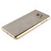 Luxury Transparent Clear Plated Frame Hard PC Back Case Cover For Samsung Galaxy Note 5 - Gold