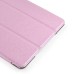 Luxury Ultra-Slim Folio Transparent Plastic And PU Leather Smart Cover Stand Case With Wake / Sleep Function For iPad Mini 4 - Pink
