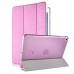 Luxury Ultra-Slim Folio Transparent Plastic And PU Leather Smart Cover Stand Case With Wake / Sleep Function For iPad Mini 4 - Pink