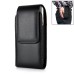 Luxury Vertical Leather Pouch Holster with Belt Clip for iPhone 6 4.7 inch - Black
