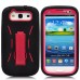 Macho Silicone Case with Red  Plastic Stent for Samsung Galaxy S3 i9300