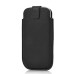 Magnetic Inserted Leather Vertical Pouch Case For Samsung Galaxy S3 i9300 S4 i9500 - Black