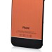 Mashup - iPhone 4S Metal Back Cover With Black Glass Bottom - Orange